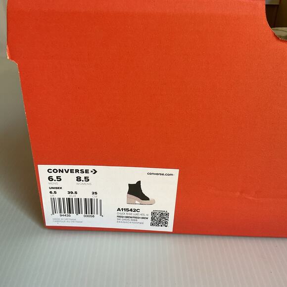 NEW Converse Chuck Taylor All Star Platform Heel Boots Nubuck Brown Women’s 8.5 - Picture 14 of 14